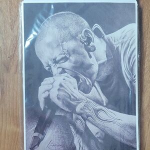 Black and White Art Print of Singer